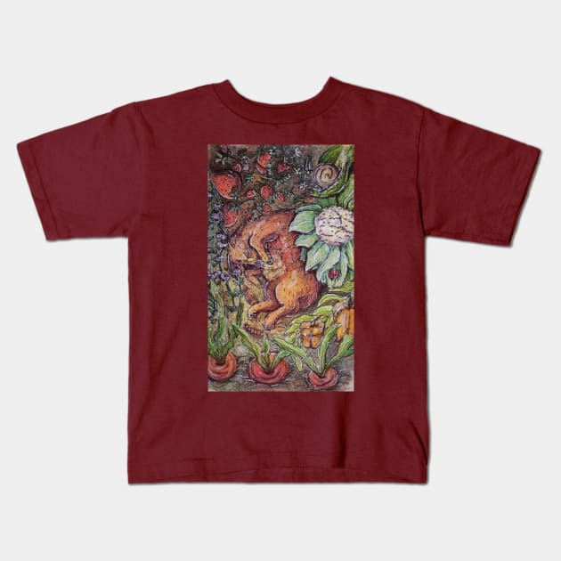 Cat Nap Kids T-Shirt by Animal Surrealism